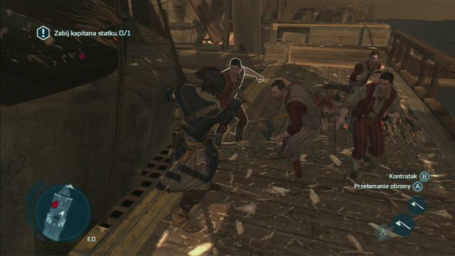 W jednej z części statku natkniesz się na oddział strzelców - Sekwencja 11 - Bitwa w zatoce Chesapeake | Solucja Assassins Creed 3 - Assassins Creed 3 - poradnik do gry