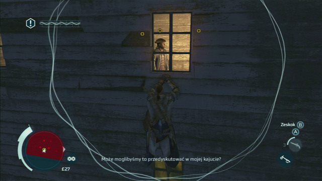 Stamtąd przedostań się do pobliskiego okna i podsłuchaj rozmowę - Sekwencja 12 - Spoczywaj w pokoju | Solucja Assassins Creed 3 - Assassins Creed 3 - poradnik do gry