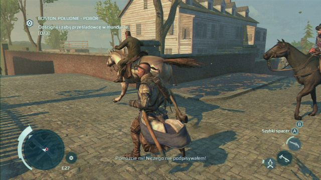 Dogoń i zabij jadącego za mężczyzną strażnika - Mapa Bostonu i Dzielnica Południowa w Assassins Creed 3 Remastered - Assassins Creed 3 - poradnik do gry