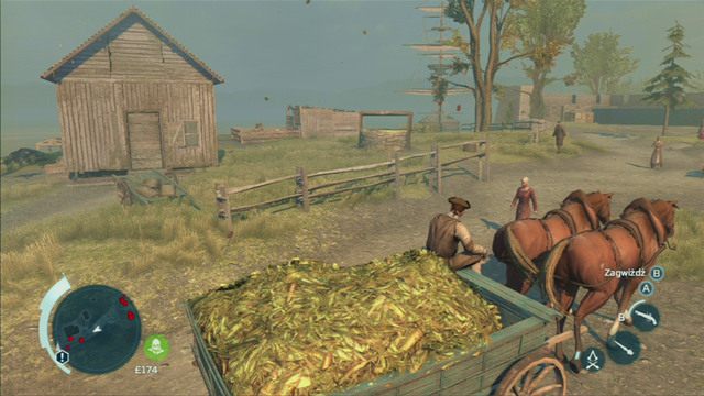 Sterty siana - znane z poprzednich odsłon serii sterty siana są bardzo powszechne w Bostonie i na jego obrzeżach - Kryjówki | Eksploracja w Assassins Creed 3 Remastered - Assassins Creed 3 - poradnik do gry