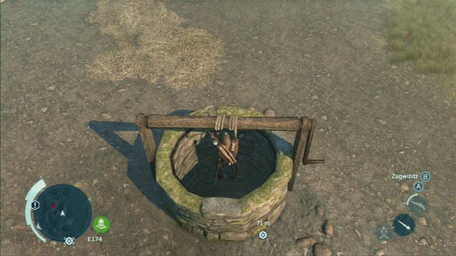 Studnie - działają tak samo jak sterty siana, ale dodatkowo możesz przemieszczać się po ich krawędziach - Kryjówki | Eksploracja w Assassins Creed 3 Remastered - Assassins Creed 3 - poradnik do gry