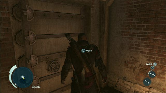 Aby otworzyć drzwi rusz lewą gałką analogową w lewo, potem prawą dwukrotnie w prawo i jeszcze raz lewą dwukrotnie w lewo - Nowy Jork | Mapa kanałów w Nowym Jorku | Assassins Creed 3 - Assassins Creed 3 - poradnik do gry
