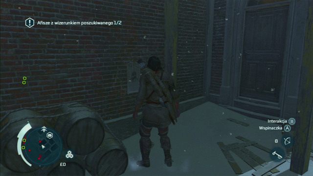 Pierwszym zadaniem, jakie otrzymasz, będziesz zerwanie dwóch plakatów z wizerunkiem Connora - Sekwencja 5 - Poszukiwany w Bostonie | Solucja Assassins Creed 3 - Assassins Creed 3 - poradnik do gry