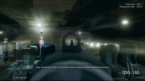 W pierwszym pomieszczeniu atrapy samolotu czekają trzy cele (obrazek powyżej) - po prawej, na środku i po lewej - 02 - Oczami zła - Kampania - Medal of Honor: Warfighter - poradnik do gry