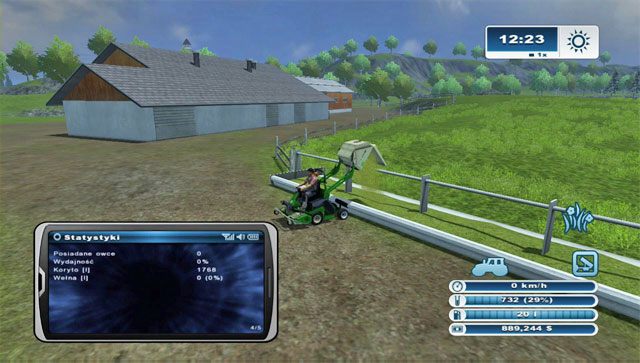 Skoszoną trawę wyładuj do koryta. - Hodowla owiec | Hodowla zwierząt w Farming Simulator 2013 - Farming Simulator 2013 - poradnik do gry