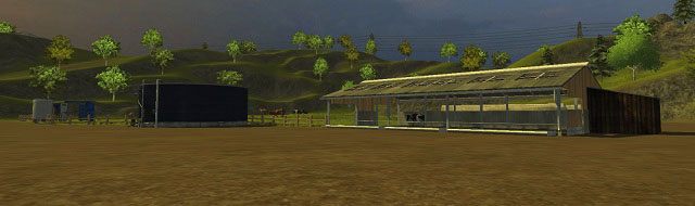 Widok na cały kompleks pastwiska dla krów. - Hodowla bydła | Hodowla zwierząt w Farming Simulator 2013 - Farming Simulator 2013 - poradnik do gry