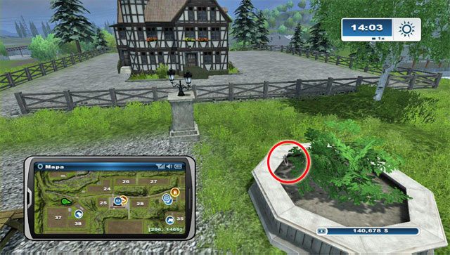Na północ od miejsca hodowli owiec jest dom - Obszar A - podkowy 01 - 13 | Podkowy w Farming Simulator 2013 - Farming Simulator 2013 - poradnik do gry
