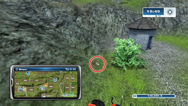 Podkowy szukaj na północy-wschód od pola nr 34 - Obszar C - podkowy 25 - 36 | Podkowy w Farming Simulator 2013 - Farming Simulator 2013 - poradnik do gry