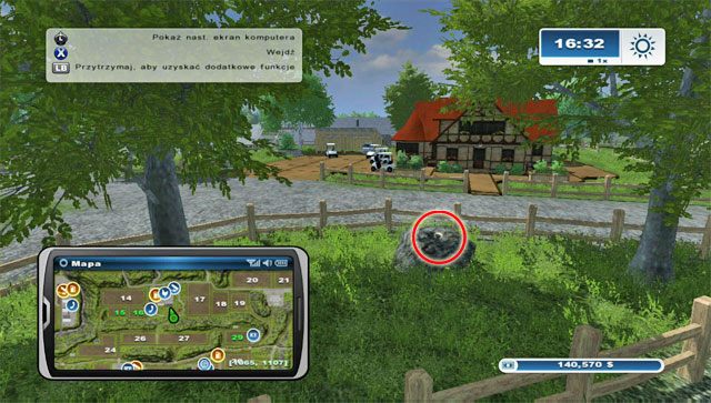 Podkowa leży na głazie niedaleko wejścia do domu - Obszar E - podkowy 45 - 61 | Podkowy w Farming Simulator 2013 - Farming Simulator 2013 - poradnik do gry