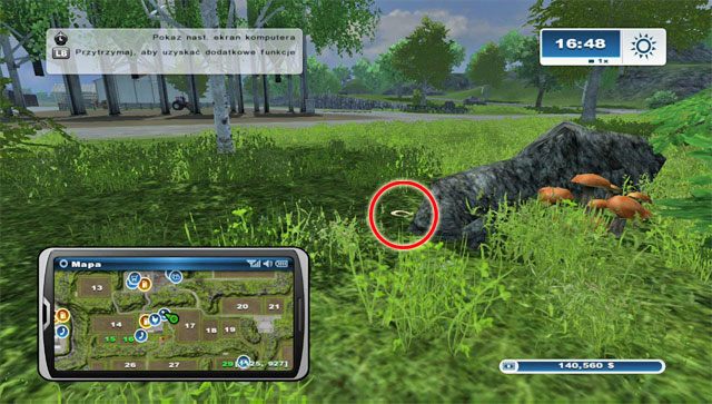 Podkowa leży obok kamieni na wschód od silosów ze zbożem - Obszar E - podkowy 45 - 61 | Podkowy w Farming Simulator 2013 - Farming Simulator 2013 - poradnik do gry