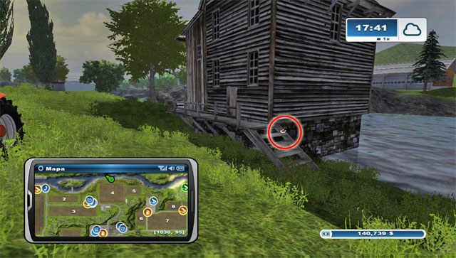 Na północ od pola nr 4, nad rzeką stoi stary młyn - Obszar G - podkowy 74 - 89 | Podkowy w Farming Simulator 2013 - Farming Simulator 2013 - poradnik do gry