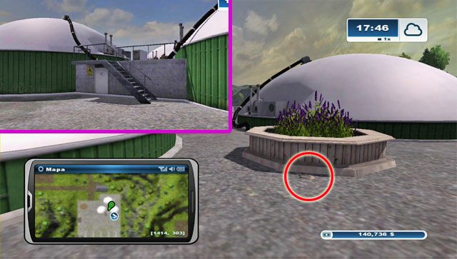 Najpierw zlokalizuj schody prowadzące na górę budynku, który na szczycie wieńczą trzy kopuły - Obszar G - podkowy 74 - 89 | Podkowy w Farming Simulator 2013 - Farming Simulator 2013 - poradnik do gry