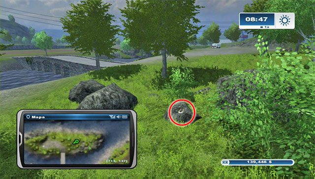 Przejedź mostem by dostać się na wyspę na północy - Obszar H - podkowy 90 - 100 | Podkowy w Farming Simulator 2013 - Farming Simulator 2013 - poradnik do gry