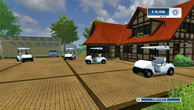 W grze dostępne są cztery wózki golfowe - Wózki golfowe | Misje w Farming Simulator 2013 - Farming Simulator 2013 - poradnik do gry