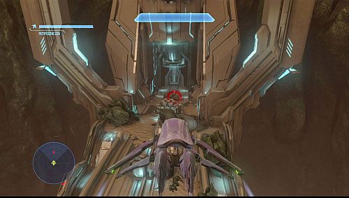 Po dotarciu do Banshee pokazanego na obrazku, zasiądź za sterami pojazdu - Dostań się do portalu; Terminal 1 | Rekwiem - Kampania | Halo 4 - Halo 4 - poradnik do gry