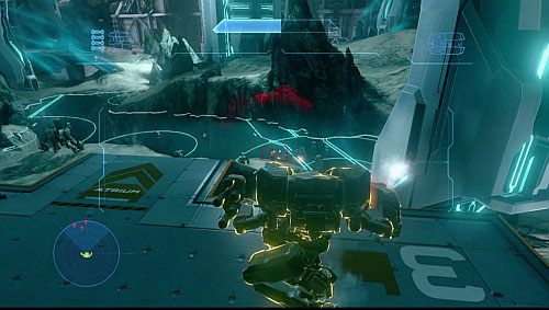 Teraz będziesz musiał odpierać kolejne fale przeciwników oraz ich pojazdów - Broń kompozytora | Kompozytor - Kampania | Halo 4 - Halo 4 - poradnik do gry