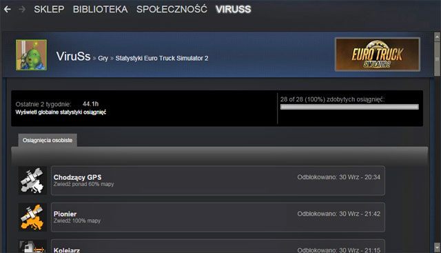 Gra niedawno została dodana do katalogu steam, a wraz z aktualizacją 1 - ETS2: Osiągnięcia steam (na 100%) - Euro Truck Simulator 2 - poradnik do gry
