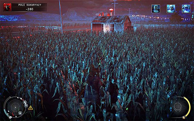 Jeśli chcesz możesz poświęcić trochę czasu na zbadanie okolicy, ale jest to opcjonalne - Zamordowanie Louisy Candy Cain (Pole kukurydzy) | 14 - Atak Świętych - Hitman Absolution - poradnik do gry