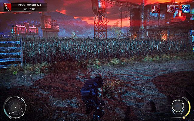 Ostatni cel Twojej podróży to pokazana na powyższym screenie główna część gospodarstwa - Zamordowanie LaSandry Dixon (Pole kukurydzy) | 14 - Atak Świętych - Hitman Absolution - poradnik do gry