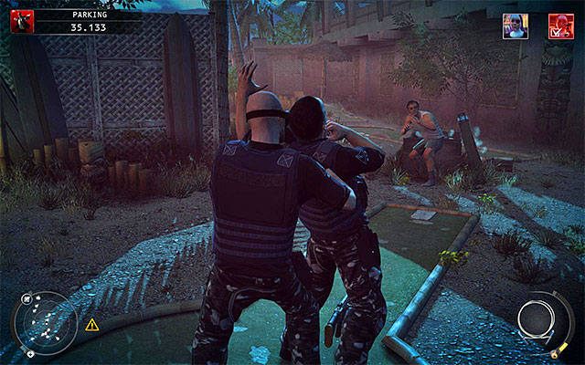Pierwszego cywila odnajdziesz tuż po opuszczeniu terenu parkingu w etapie Parking - 14 - Atak Świętych | Wyzwania Hitman Rozgrzeszenie - Hitman Absolution - poradnik do gry