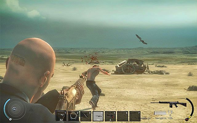 Kolejnym pomysłem jest użycie broni palnej - 10 - Pustynia | 10 - Koniec trasy | Solucja Hitman Rozgrzeszenie - Hitman Absolution - poradnik do gry