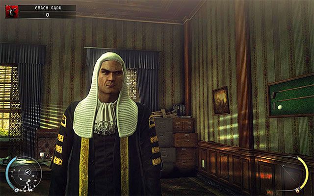 Przebranie sędziego możesz pozyskać w trakcie rozgrywania etapu Gmach sądu - 15 - Prawo Skurkyego (01 - 08) | Wyzwania Hitman Rozgrzeszenie - Hitman Absolution - poradnik do gry