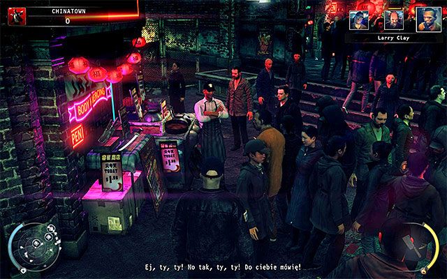 Najlepsze miejsce do przeprowadzenia ataku na Larryego Claya to boczna alejka znajdująca się na drugim końcu Chinatown - Zamordowanie Larryego Claya (Chinatown) | 5 - Myśliwy i ofiara - Hitman Absolution - poradnik do gry