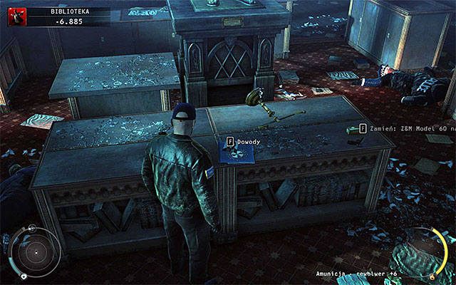 Pierwszy dowód możesz pozyskać w trakcie rozgrywania etapu Biblioteka - 4 - Uciekaj, by przeżyć | Wyzwania Hitman Rozgrzeszenie - Hitman Absolution - poradnik do gry