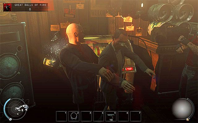 1 - Dotarcie do barmana po wszczęciu bójki (Great Balls of Fire) | 7 - Witamy w Hope - Hitman Absolution - poradnik do gry