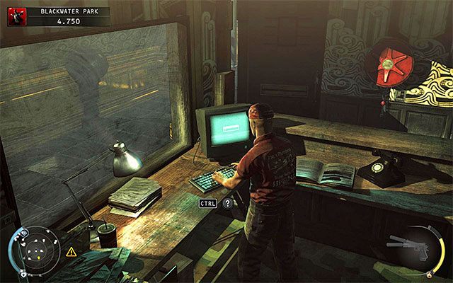 Terminal, do którego musisz się włamać, został pokazany na powyższym screenie - Odblokowanie dostępu do windy (Blackwater Park) | 18 - Blackwater Park - Hitman Absolution - poradnik do gry