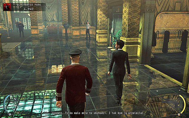 Ostatnia czynność do wykonania to zlokalizowanie pracownicy ochrony - Odblokowanie dostępu do windy (Blackwater Park) | 18 - Blackwater Park - Hitman Absolution - poradnik do gry