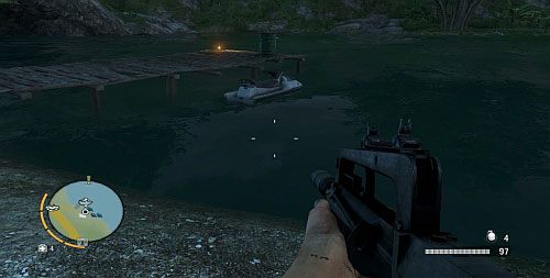 Zanurkuj w pobliżu pomostu pokazanego na obrazku, by odnaleźć przedmiot - Wyspa północna (północny zachód) | Przedmioty kultu (ukryte przedmioty) - Far Cry 3 - poradnik do gry