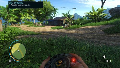 Przejdź do północno zachodniej części wioski, gdzie przed domkiem będzie stać opancerzony przeciwnik oraz psy - Ekipa Ratownicza | Misje główne w Far Cry 3 - Far Cry 3 - poradnik do gry