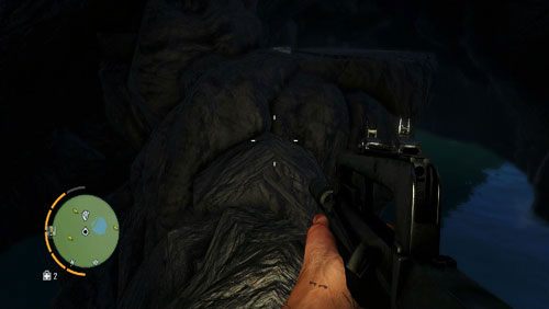 W środku przejdź przez drewniany most, skręć w prawo - Wyspa południowa (południowy zachód) | Przedmioty kultu (ukryte przedmioty) - Far Cry 3 - poradnik do gry