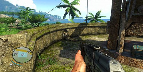 Następne zwłoki odnajdziesz przy murze otaczającym działo z lewej strony [4] - Znaki przeszłości | Misje fabularne w Far Cry 3 - Far Cry 3 - poradnik do gry