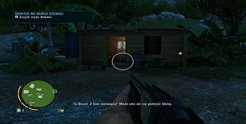 Wejdź do środka domu, oznaczonego niebieskim wykrzyknikiem - Światło na końcu dżungli | Misje fabularne w Far Cry 3 - Far Cry 3 - poradnik do gry