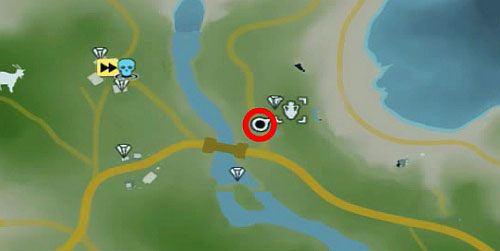 Dojdź do miejsca oznaczonego na mapie kółkiem, w pobliżu posterunku Cradle View - Wyspa północna (północ) | Przedmioty kultu (ukryte przedmioty) w Far Cry 3 - Far Cry 3 - poradnik do gry