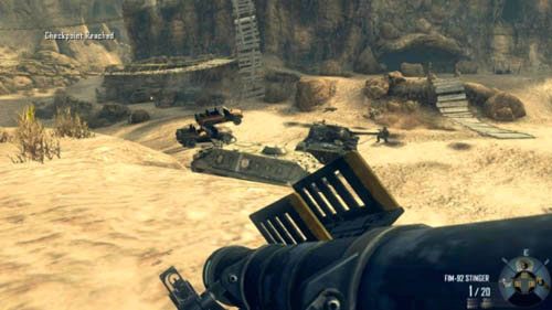 Przygotuj tryb automatycznego celowania i wypatruj wrogich śmigłowców (pierwszy obrazek powyżej) - 03 - Old Wounds | Misje - Opis przejścia | Call of Duty Black Ops II - Call of Duty: Black Ops II - poradnik do gry