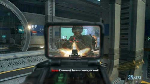 Wejdź do korytarza, kiedy oczyścisz go z wrogów - 11 - Judgment Day | Misje - Opis przejścia | Call of Duty Black Ops II - Call of Duty: Black Ops II - poradnik do gry