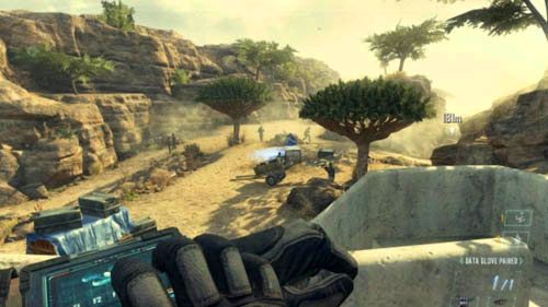 Zaraz za nim jest po prostu raj dla quad-dronów - mnóstwo przeciwników na otwartym terenie (obrazek powyżej) - 08 - Achilles Veil | Misje - Wyzwania | Call of Duty Black Ops II - Call of Duty: Black Ops II - poradnik do gry