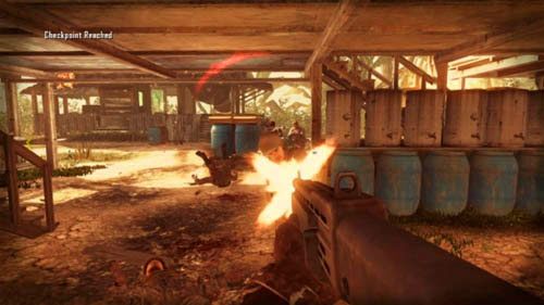 Dojrzysz co najmniej 5-6 przeciwników stojących blisko siebie, praktycznie w jednej linii - 04 - Time and Fate | Misje - Wyzwania | Call of Duty Black Ops II - Call of Duty: Black Ops II - poradnik do gry