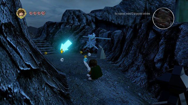 W tym miejscu będziemy mieli ponownie do wyboru dwie drogi - Jaskinia Szeloby (Śródziemie) | Opis przejścia - Akt III - LEGO The Lord of the Rings: Władca Pierścieni - poradnik do gry
