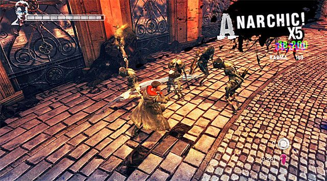 Zacznij od odwrócenia się i uwolnienia znajdującej się nad Tobą pierwszej zagubionej duszy (Lost Soul) - Odnalezienie niebieskiej róży | 3 - Bloodline (Więzy krwi) | DMC Devil May Cry - DMC: Devil May Cry - poradnik do gry