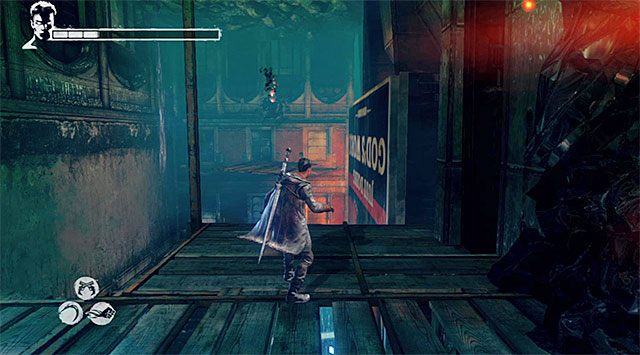 Obróć się w prawo i przeskocz na sąsiednią półkę - Dotarcie do więzienia | 7 - Overturn (Przewrót) | DMC Devil May Cry - DMC: Devil May Cry - poradnik do gry