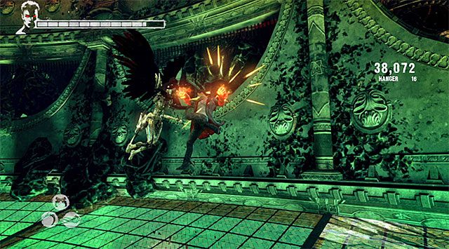 W początkowej fazie bitwy będziesz atakowany wyłącznie przez harpie - Odzyskanie skradzionego oka | 8 - Eyeless (Ślepiec) | DMC Devil May Cry - DMC: Devil May Cry - poradnik do gry