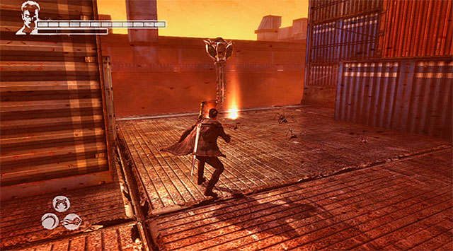 KLUCZ 1/2 (MIEDZIANY/COPPER) - Klucz możesz odnaleźć niedaleko obszaru, w którym należy trzykrotnie uderzyć w kontenery - Klucze | SEKRETY | DMC Devil May Cry - DMC: Devil May Cry - poradnik do gry