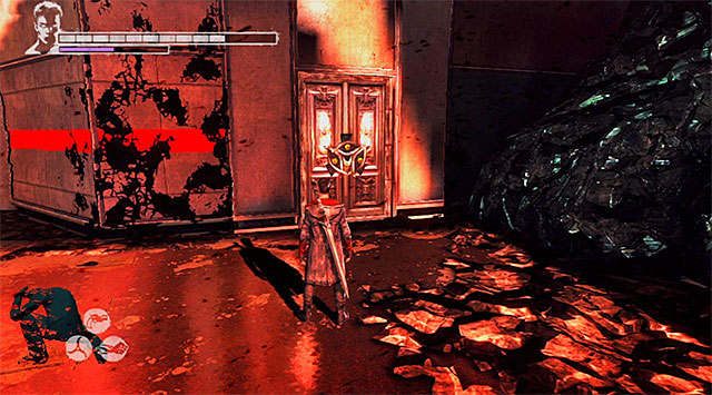 DRZWI 2/2 (wymagany miedziany klucz; bonusowa misja Bait and Switch) - Drzwi znajdują się na 154 piętrze wieżowca - Sekretne drzwi | SEKRETY | DMC Devil May Cry - DMC: Devil May Cry - poradnik do gry