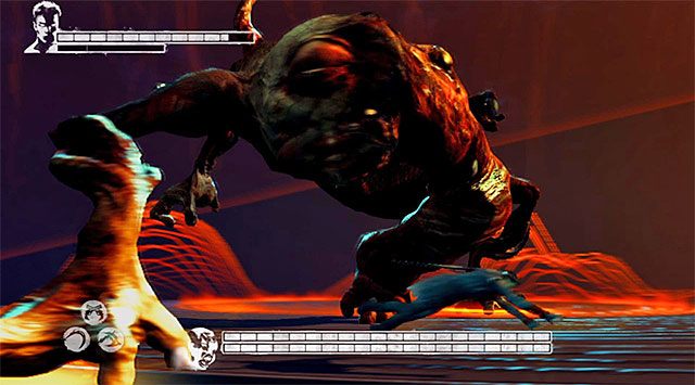 Pojedynek z bossem rozpocznie się tuż po rozpoczęciu tej misji i do pokonania jest zmutowany potomek Mundusa (Mundus Spawn) - 14 - Last Dance (Ostatni taniec) - Boss - Mundus Spawn | 14 - Last dance - DMC: Devil May Cry - poradnik do gry