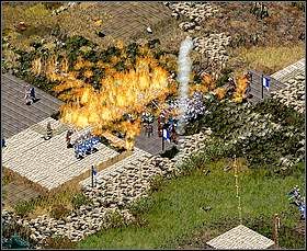 Kluczem do zwycięstwa jest tak naprawdę podpalanie wroga, to olejem jak i smołą - Misja XX - Lament i zgrzytanie zębów | Kampania i misje dodatkowe w Twierdza - Twierdza - poradnik do gry