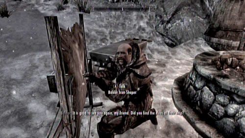 Po wykonaniu zasadniczej części zadania możesz już powrócić do wioski Skaalów i przekazać Baldorowi mapę złóż Stalhrimu - A New Source of Stalhrim [Nowe źródło Stalhrimu] | Wątki poboczne - Wioska Skaalów - The Elder Scrolls V: Skyrim - Dragonborn - poradnik do gry